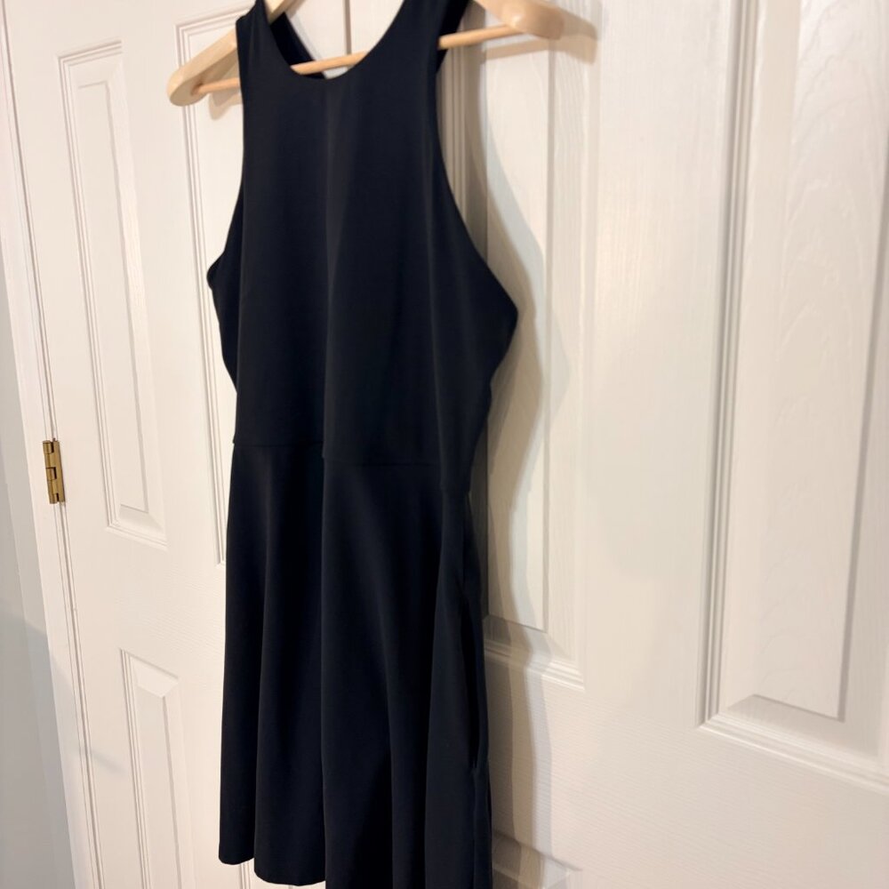 Athleta Concsious Mini Skater Athletic Dress in Black Size XL - Picture 4 of 7